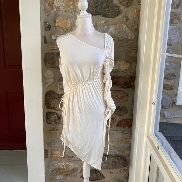 NWT L'Academie Lily Midi Dress Bone $258 Women’s Medium - Picture 3 of 12